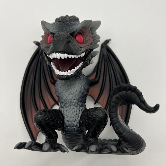 Funko Pop Game of Thrones Drogon Dragon 46 Hot Topic Exclusive Black Red NO BOX - Picture 1 of 14